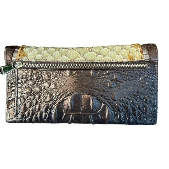 Set of Brahmin Handbag Medium Asher-Honey Carlisle With matching wallet - Picture 10 of 13